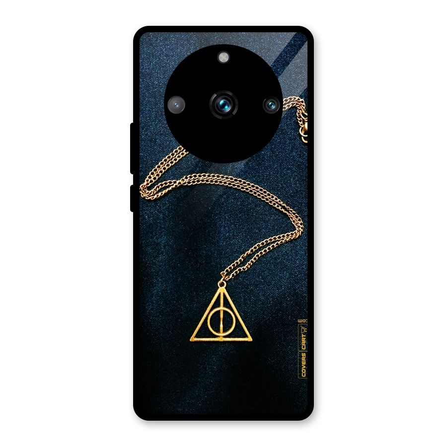 Golden Chain Glass Back Case for Realme Narzo 60 Pro