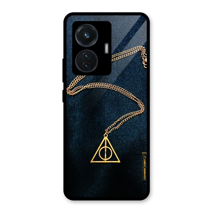 Golden Chain Glass Back Case for Vivo T1 44W
