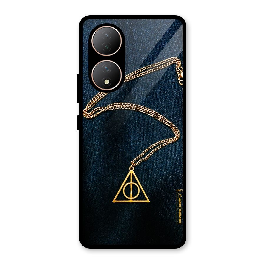 Golden Chain Glass Back Case for Vivo Y100A