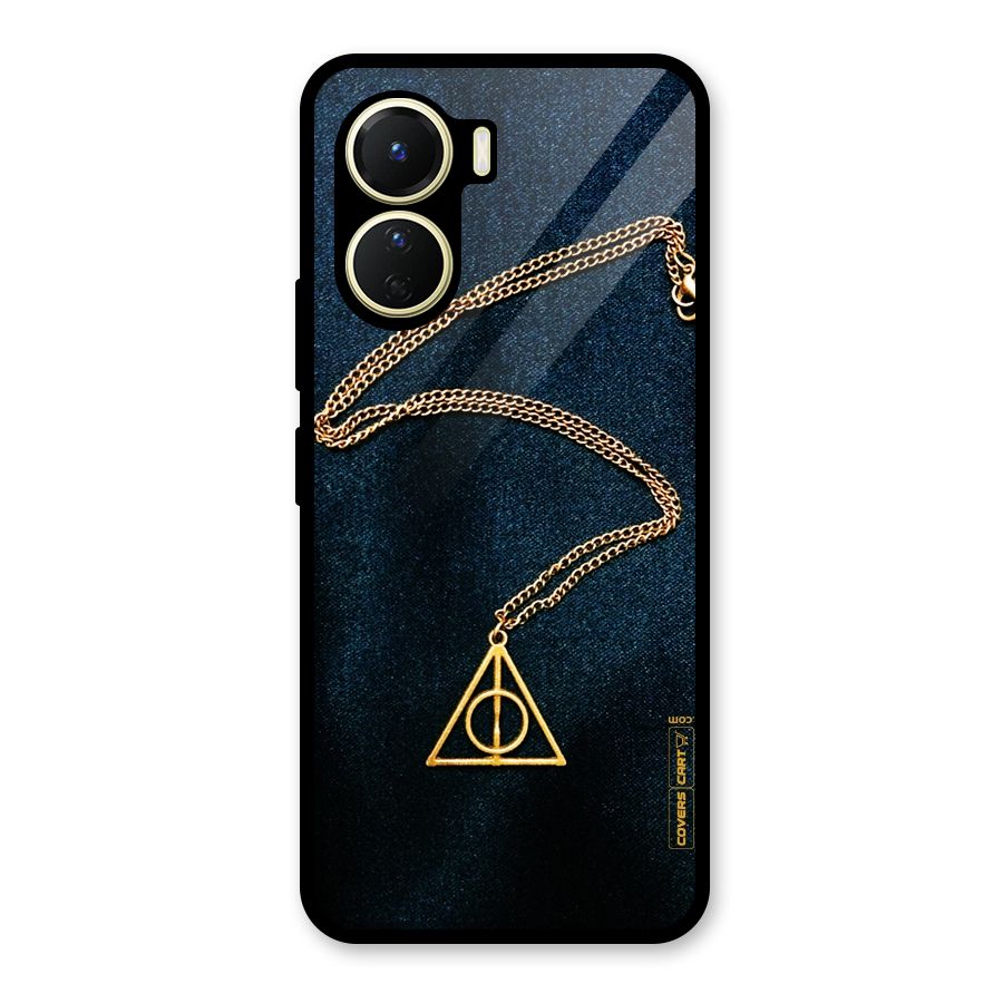 Golden Chain Glass Back Case for Vivo Y56