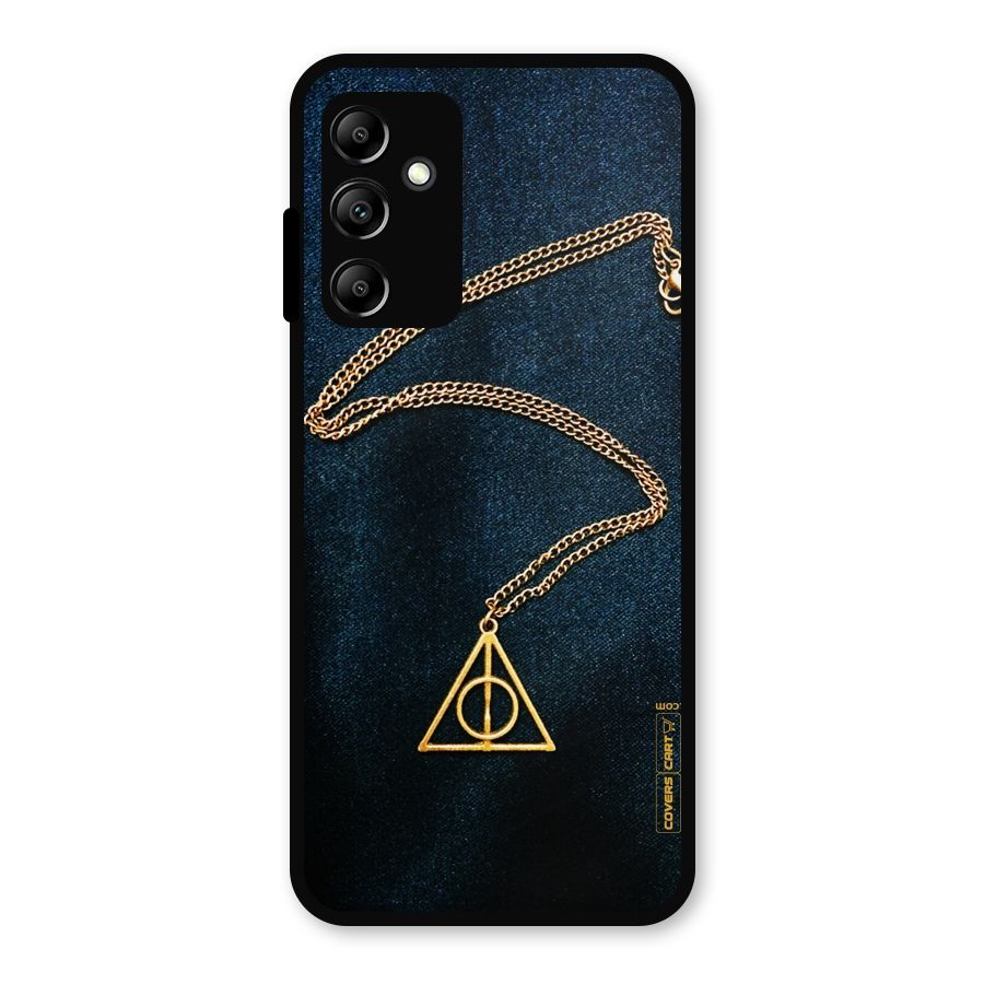 Golden Chain Metal Back Case for Galaxy A14 5G