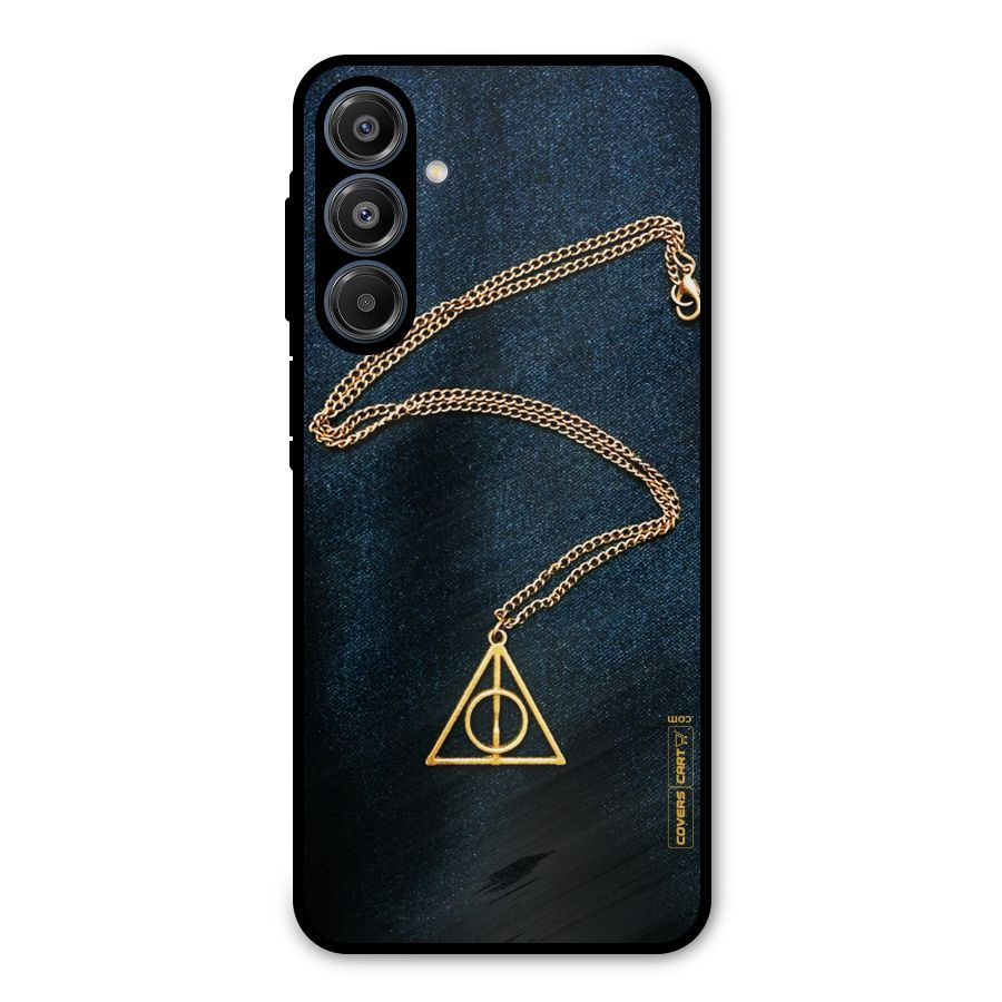 Golden Chain Metal Back Case for Galaxy A16 5G