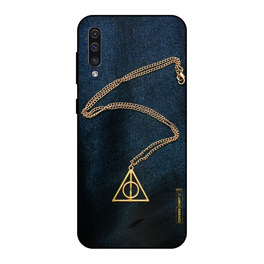 Golden Chain Metal Back Case for Galaxy A50s