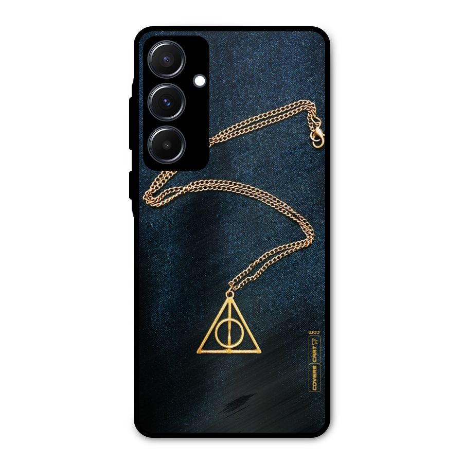 Golden Chain Metal Back Case for Galaxy A55
