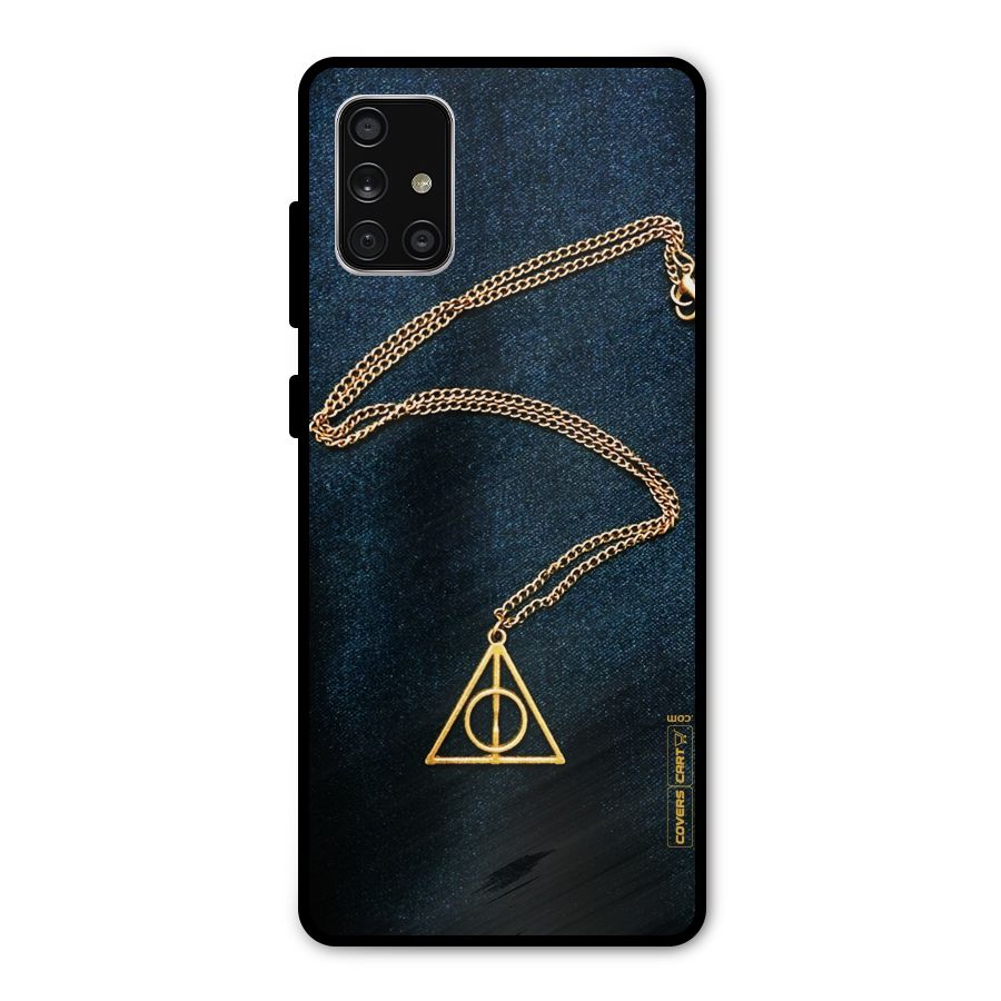 Golden Chain Metal Back Case for Galaxy A71