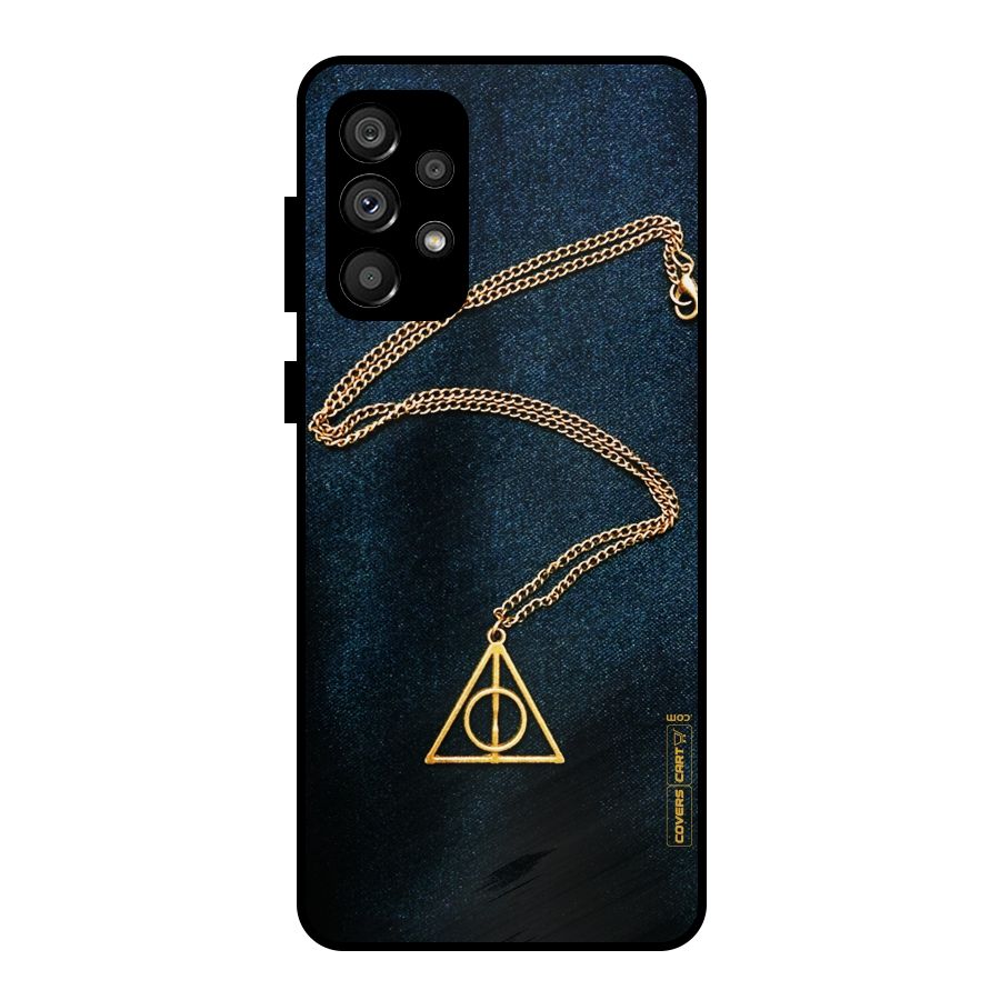 Golden Chain Metal Back Case for Galaxy A73 5G