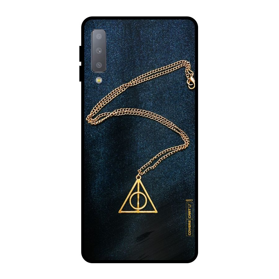 Golden Chain Metal Back Case for Galaxy A7 (2018)