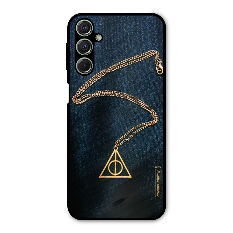 Golden Chain Metal Back Case for Galaxy F34