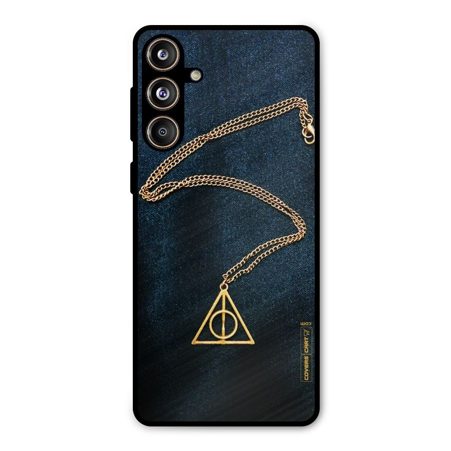 Golden Chain Metal Back Case for Galaxy F55