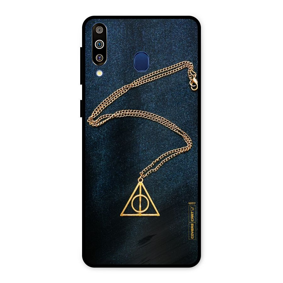 Golden Chain Metal Back Case for Galaxy M30