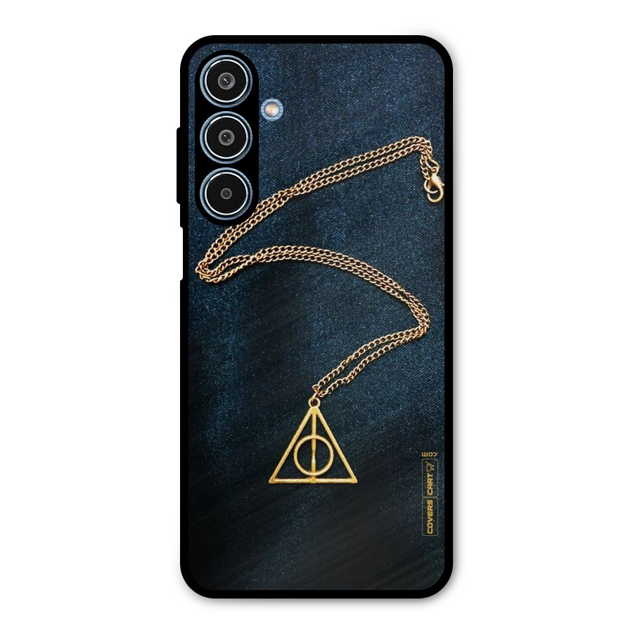 Golden Chain Metal Back Case for Galaxy M35