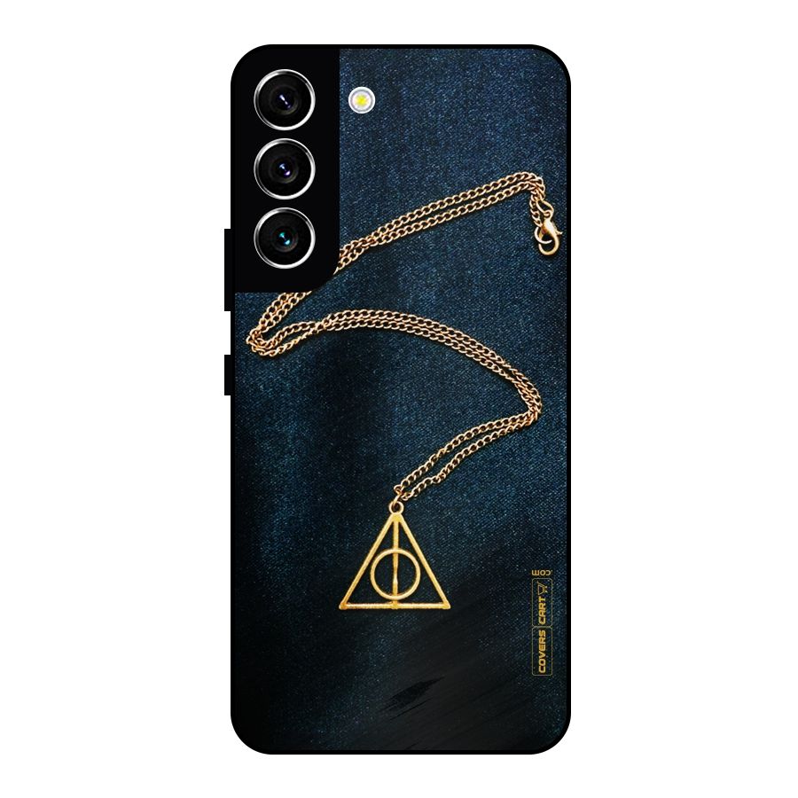 Golden Chain Metal Back Case for Galaxy S22 5G