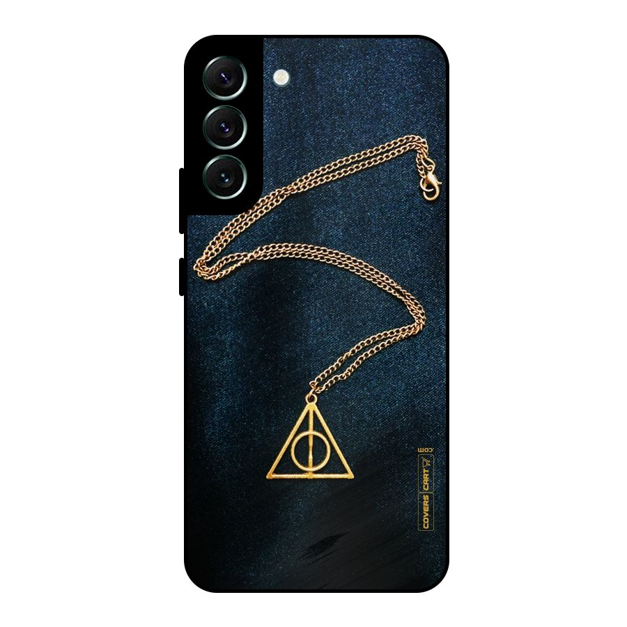 Golden Chain Metal Back Case for Galaxy S22 Plus 5G