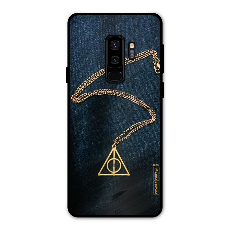 Golden Chain Metal Back Case for Galaxy S9 Plus