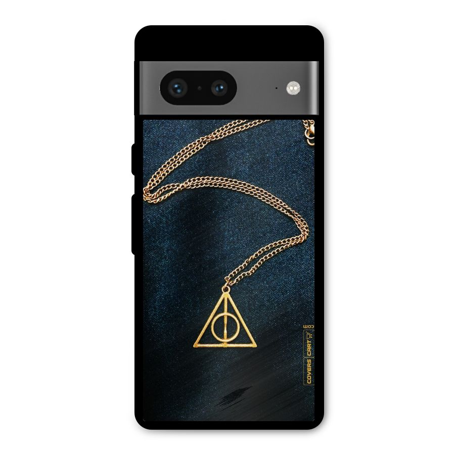 Golden Chain Metal Back Case for Google Pixel 7