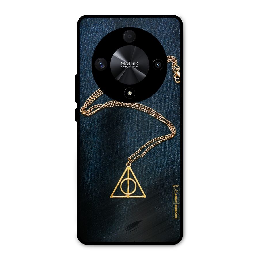 Golden Chain Metal Back Case for Honor X9b