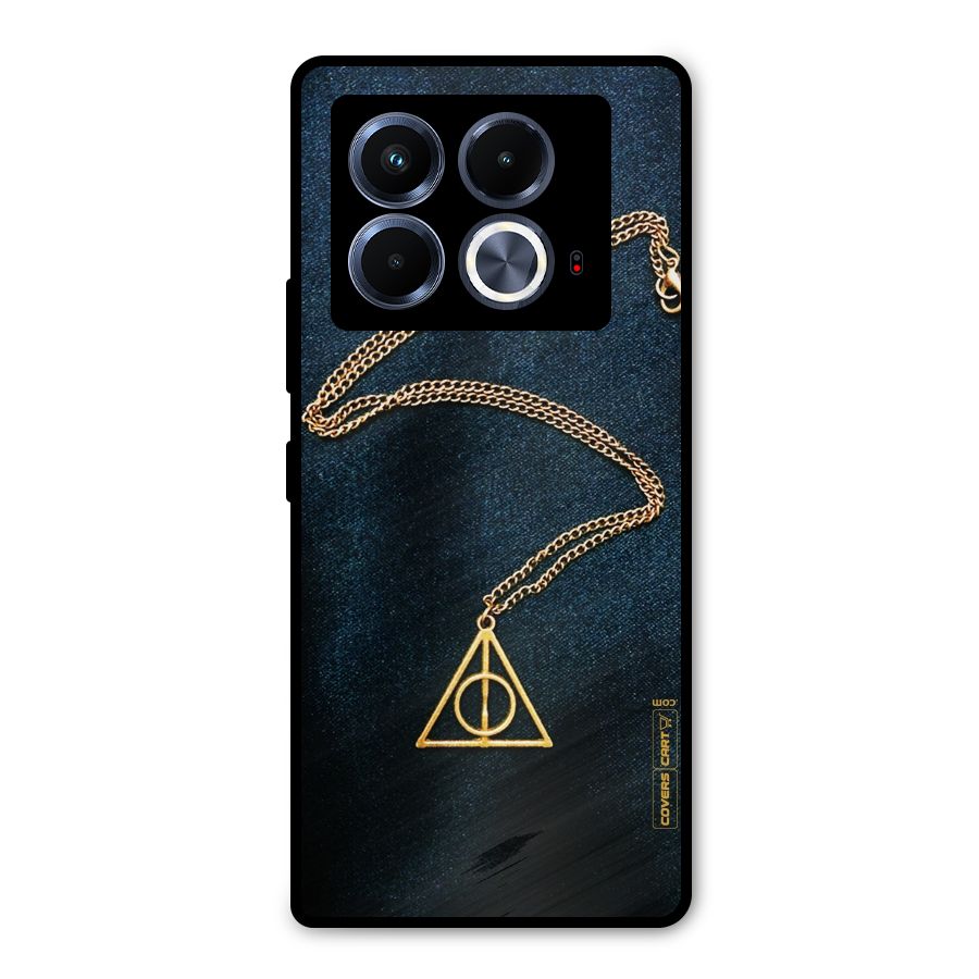 Golden Chain Metal Back Case for Infinix Note 40 5G