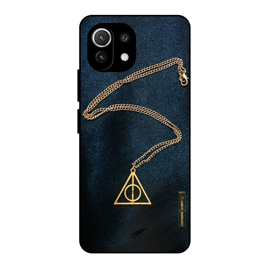 Golden Chain Metal Back Case for Mi 11 Lite NE 5G