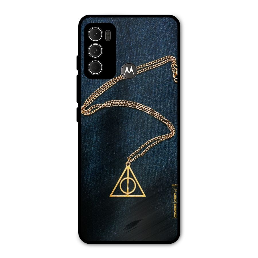 Golden Chain Metal Back Case for Moto G60