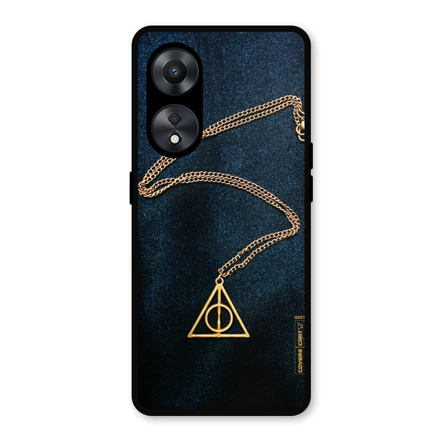 Golden Chain Metal Back Case for Oppo A78