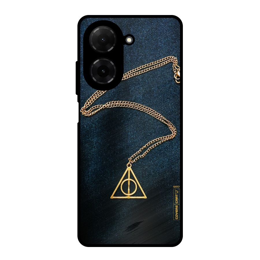 Golden Chain Metal Back Case for Poco C71