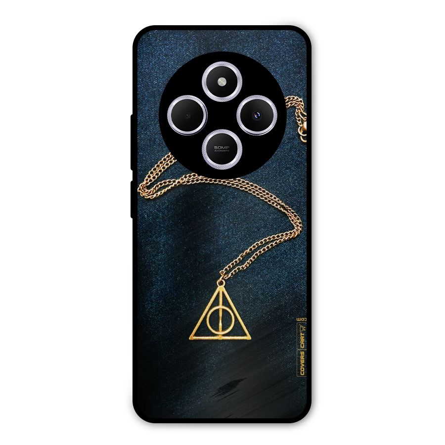 Golden Chain Metal Back Case for Poco C75 5G