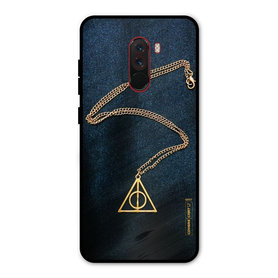 Golden Chain Metal Back Case for Poco F1