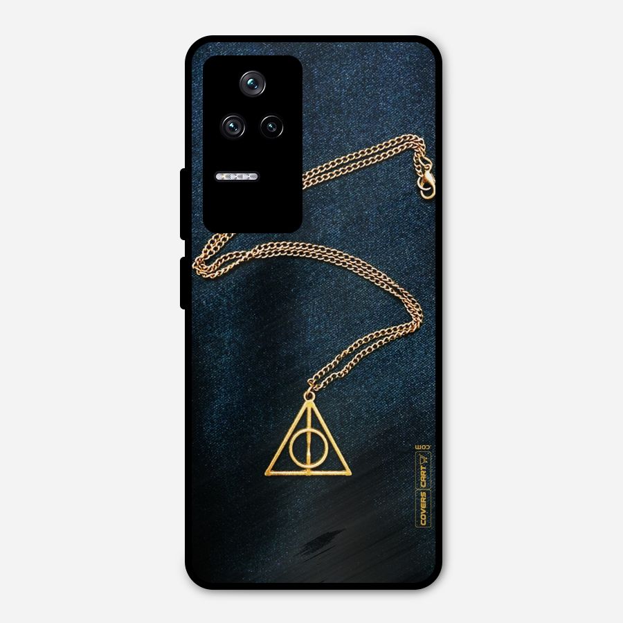 Golden Chain Metal Back Case for Poco F4 5G