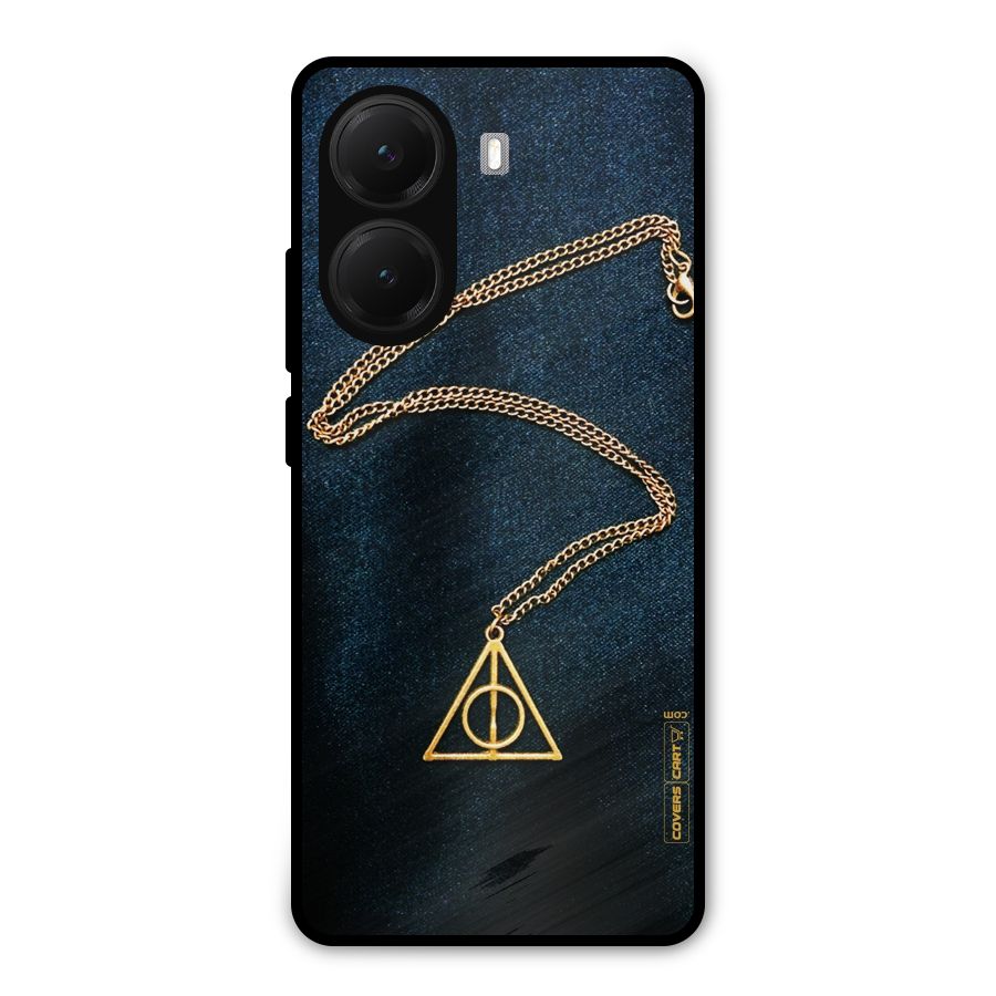 Golden Chain Metal Back Case for Poco X7 Pro