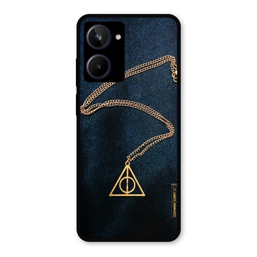 Golden Chain Metal Back Case for Realme 10