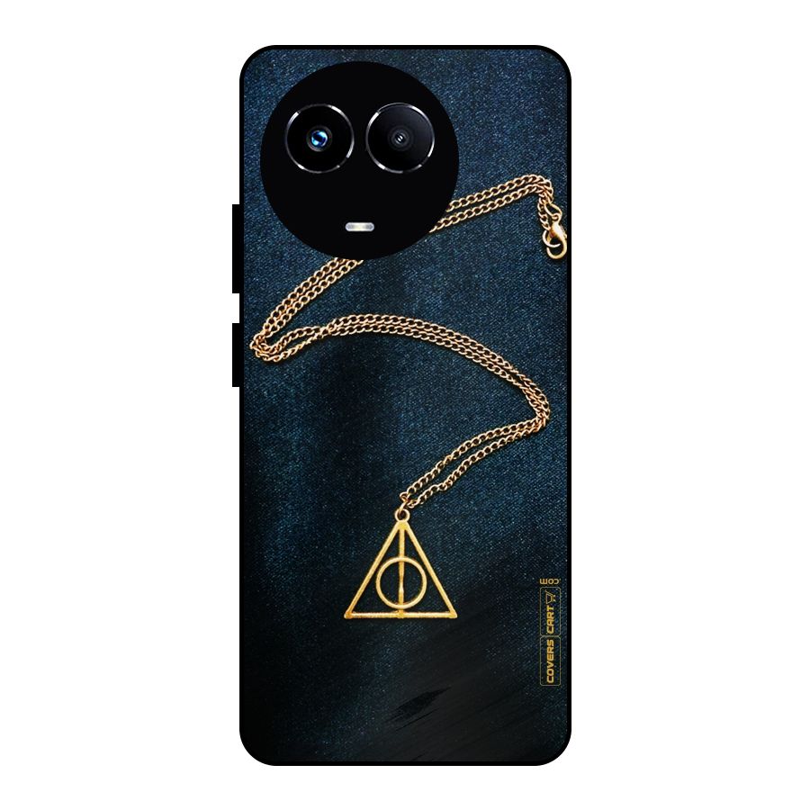 Golden Chain Metal Back Case for Realme 11 5G