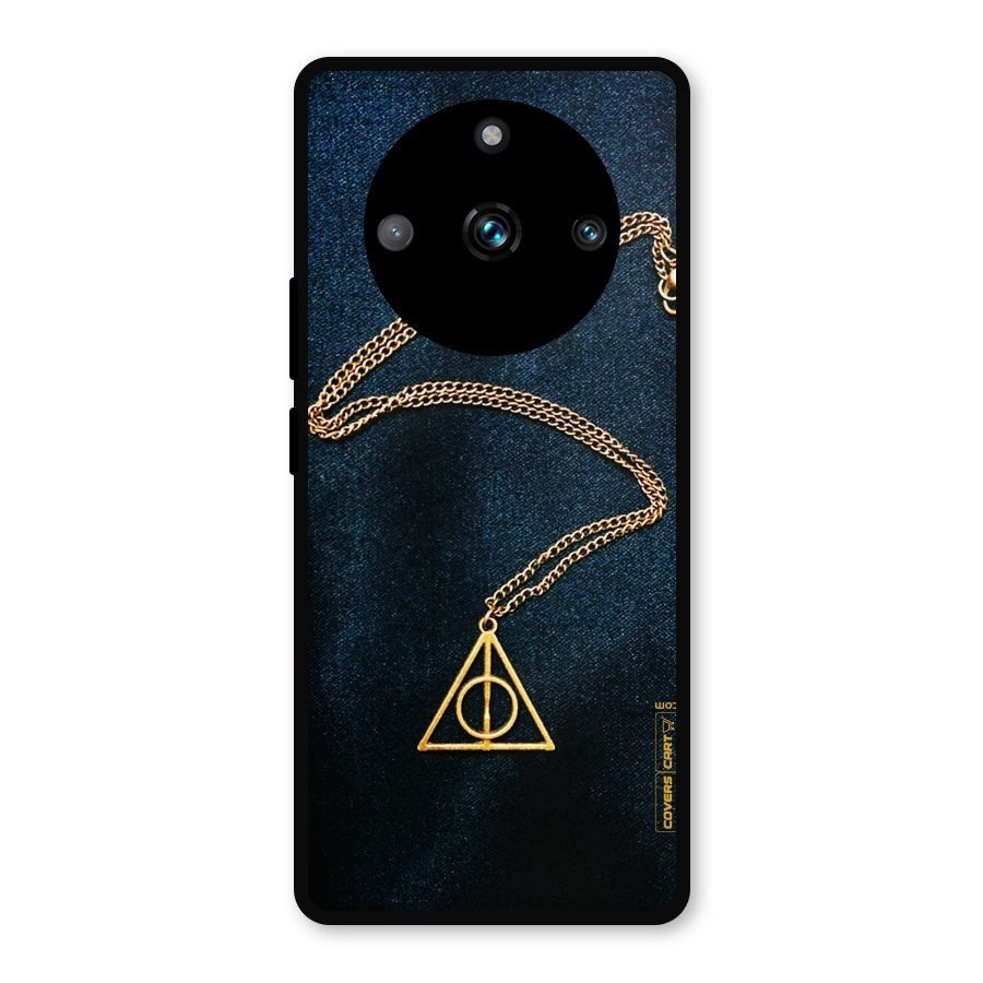 Golden Chain Metal Back Case for Realme 11 Pro