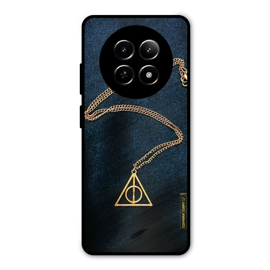 Golden Chain Metal Back Case for Realme 13