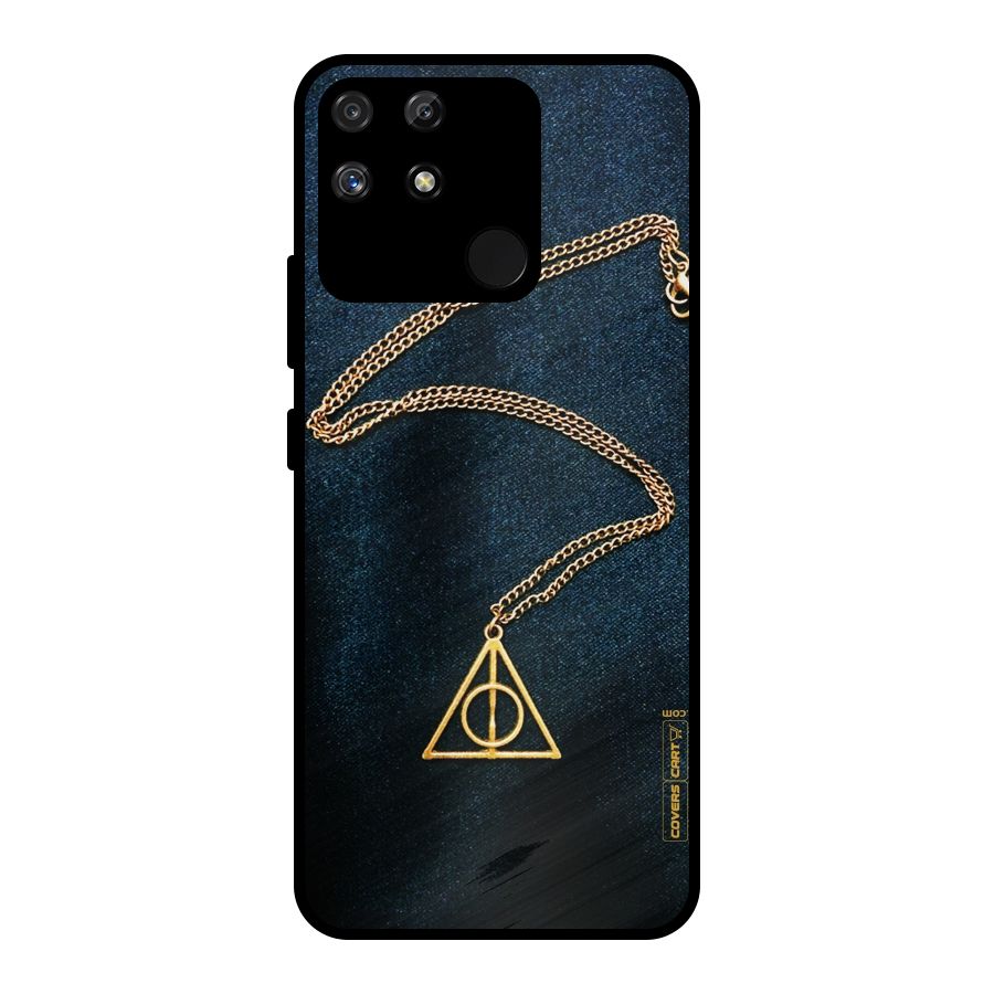 Golden Chain Metal Back Case for Realme Narzo 50A