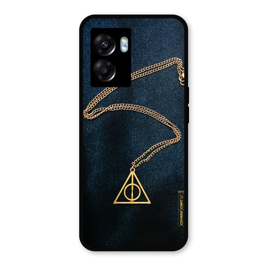 Golden Chain Metal Back Case for Realme Narzo 50 5G