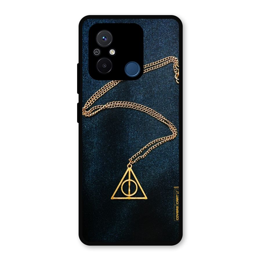 Golden Chain Metal Back Case for Redmi 12C