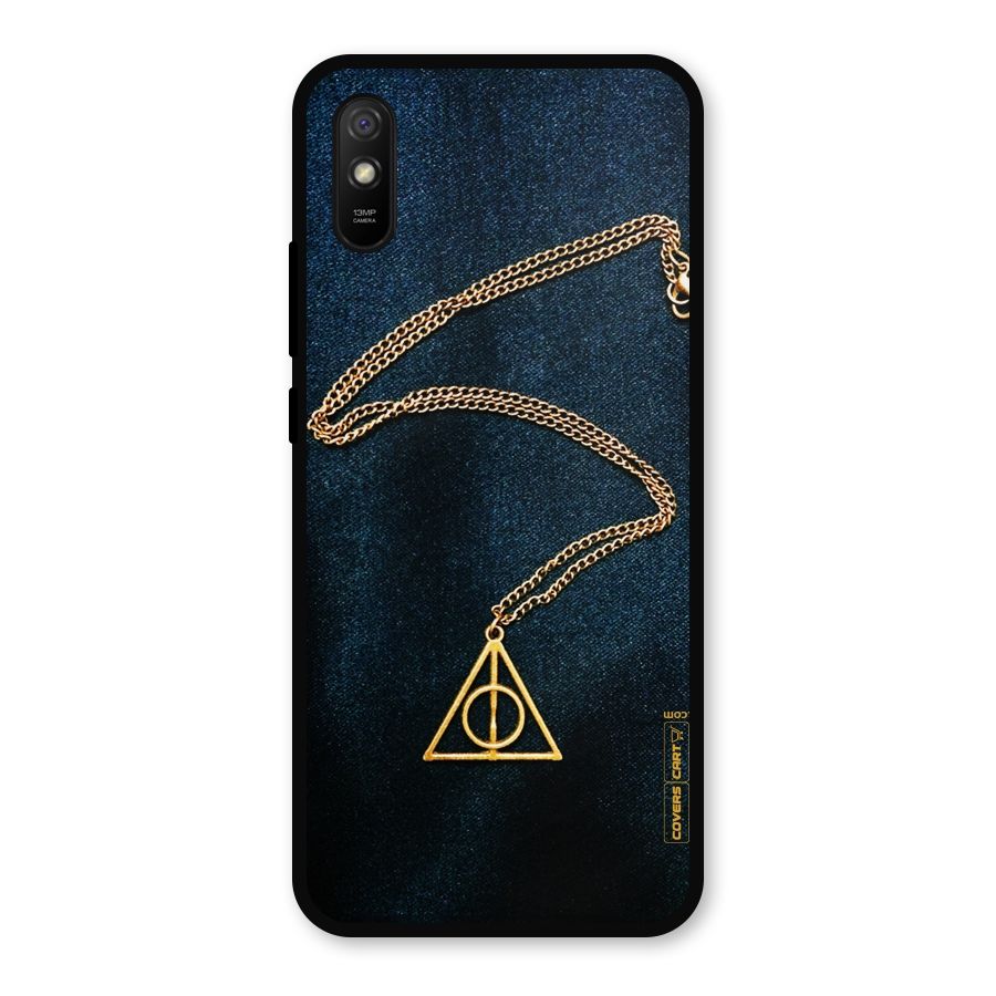 Golden Chain Metal Back Case for Redmi 9a