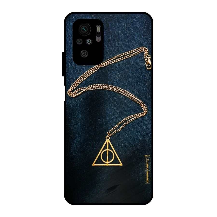 Golden Chain Metal Back Case for Redmi Note 10S
