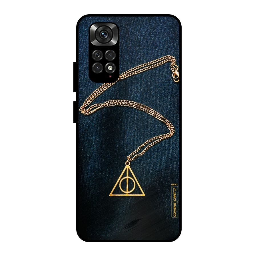 Golden Chain Metal Back Case for Redmi Note 11 Pro Plus 5G