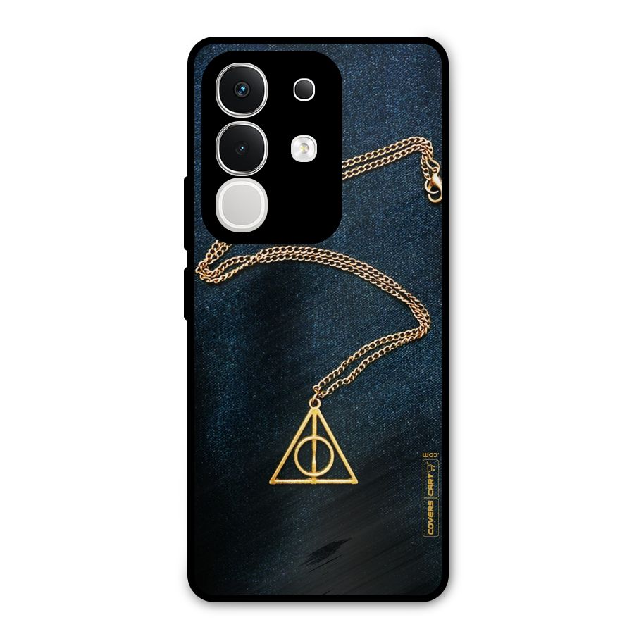 Golden Chain Metal Back Case for Vivo T4x