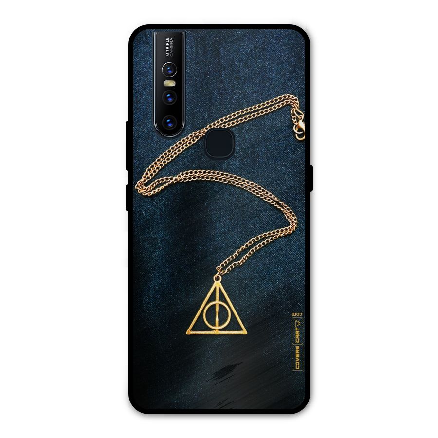 Golden Chain Metal Back Case for Vivo V15
