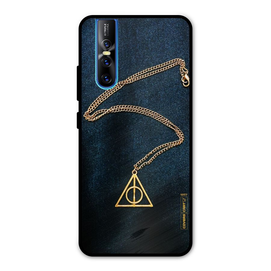 Golden Chain Metal Back Case for Vivo V15 Pro