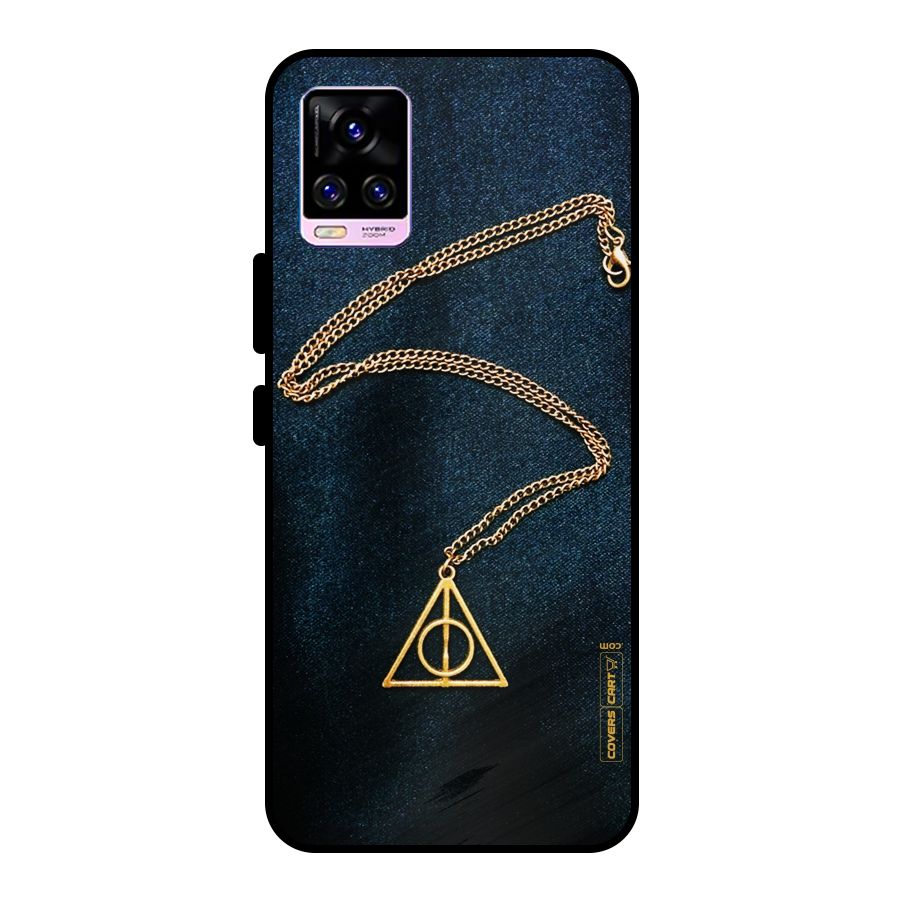Golden Chain Metal Back Case for Vivo V20 Pro