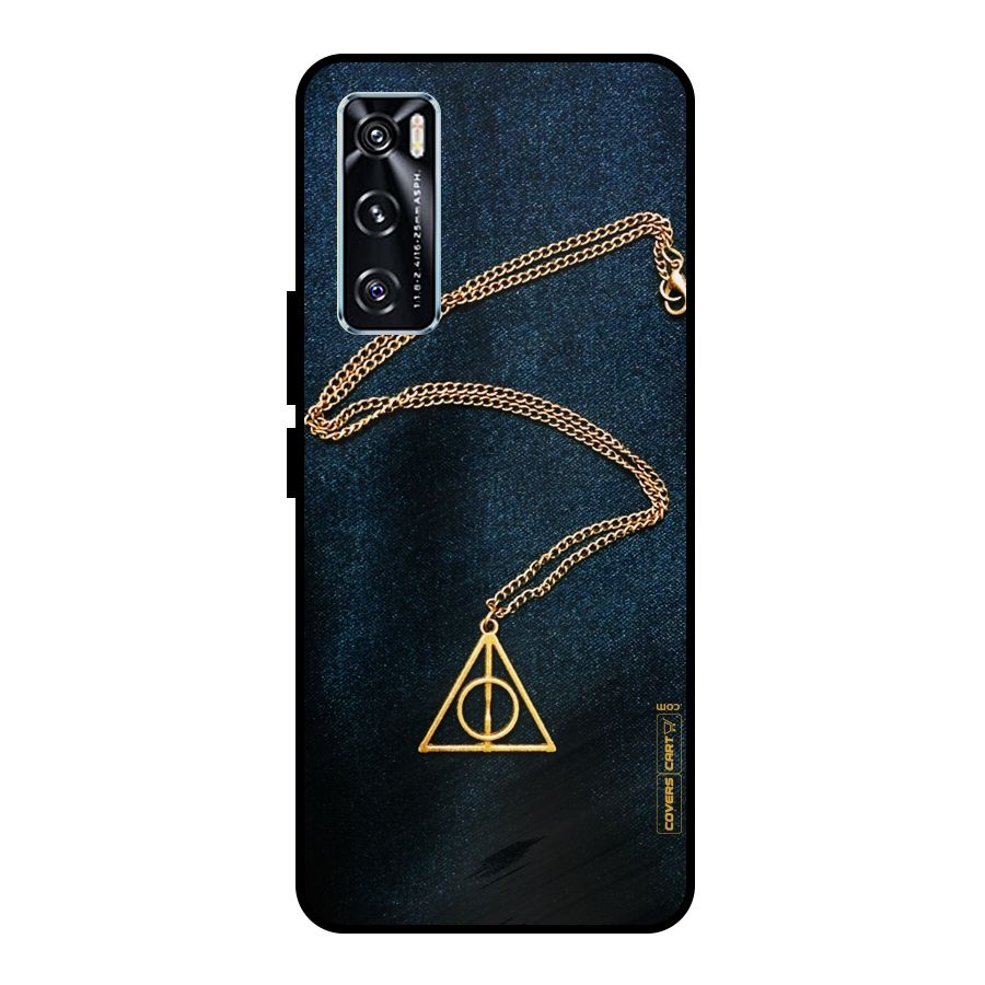 Golden Chain Metal Back Case for Vivo V20 SE