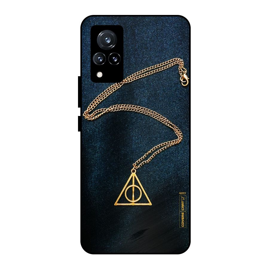 Golden Chain Metal Back Case for Vivo V21 5G