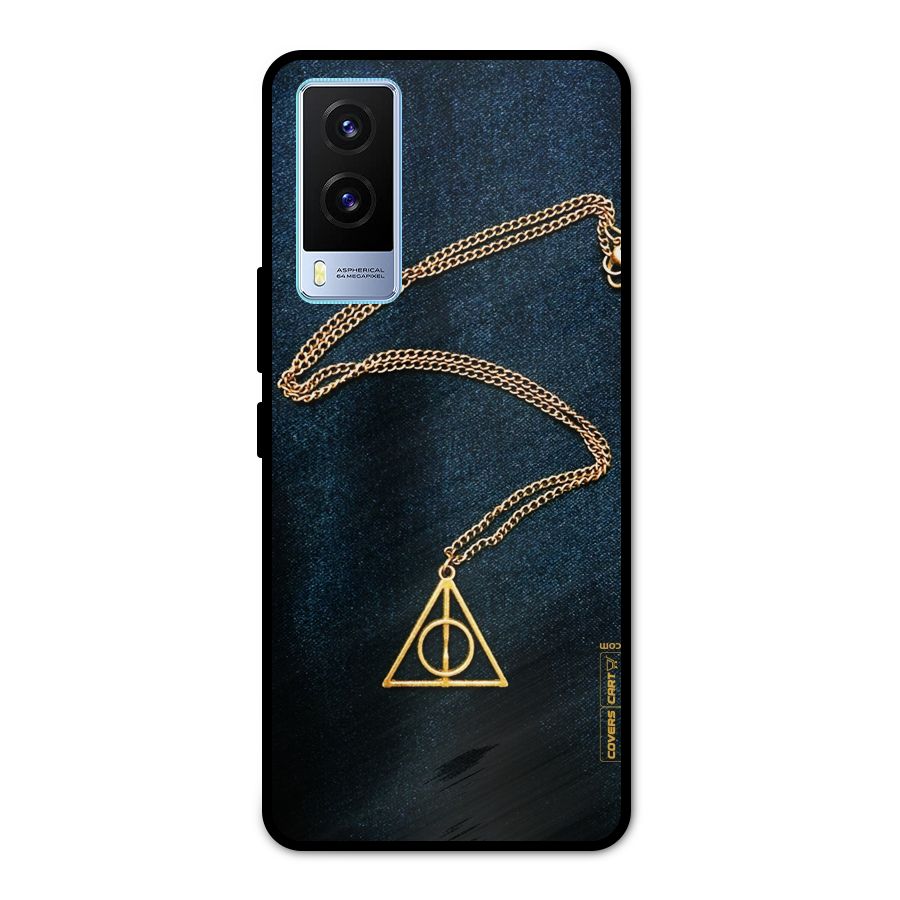Golden Chain Metal Back Case for Vivo V21e 5G