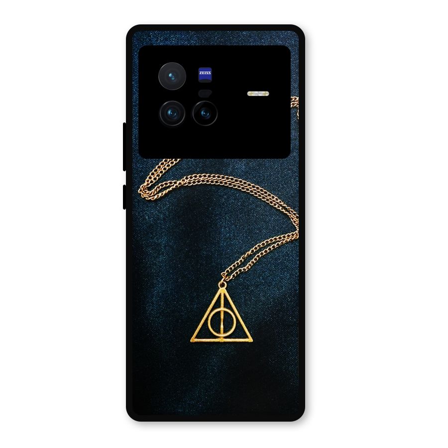 Golden Chain Metal Back Case for Vivo X80