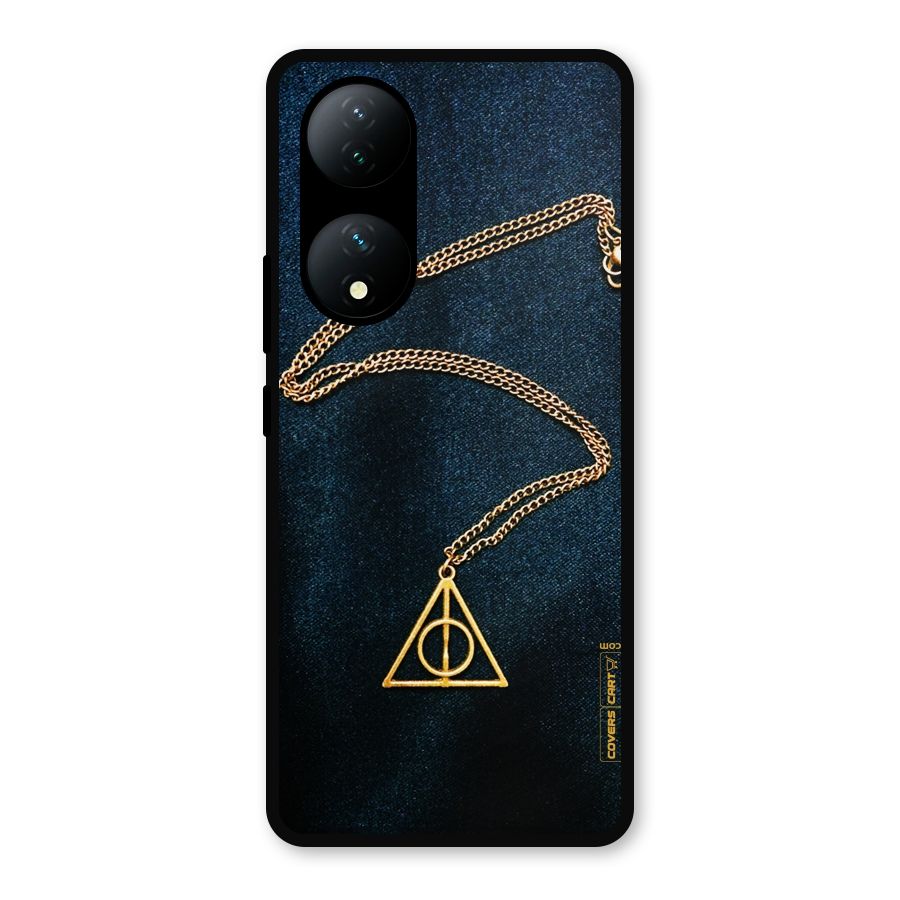 Golden Chain Metal Back Case for Vivo Y100