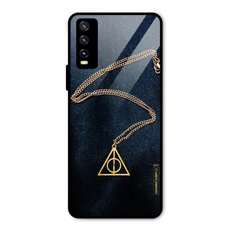 Golden Chain Metal Back Case for Vivo Y20g