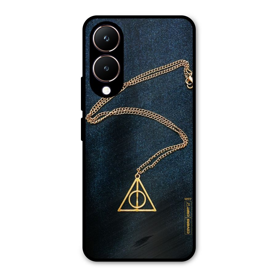 Golden Chain Metal Back Case for Vivo Y28